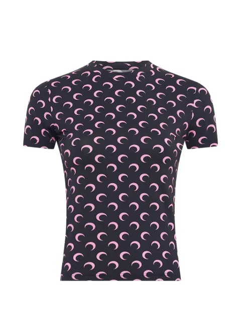 Marine Serre T-shirt med månetryk