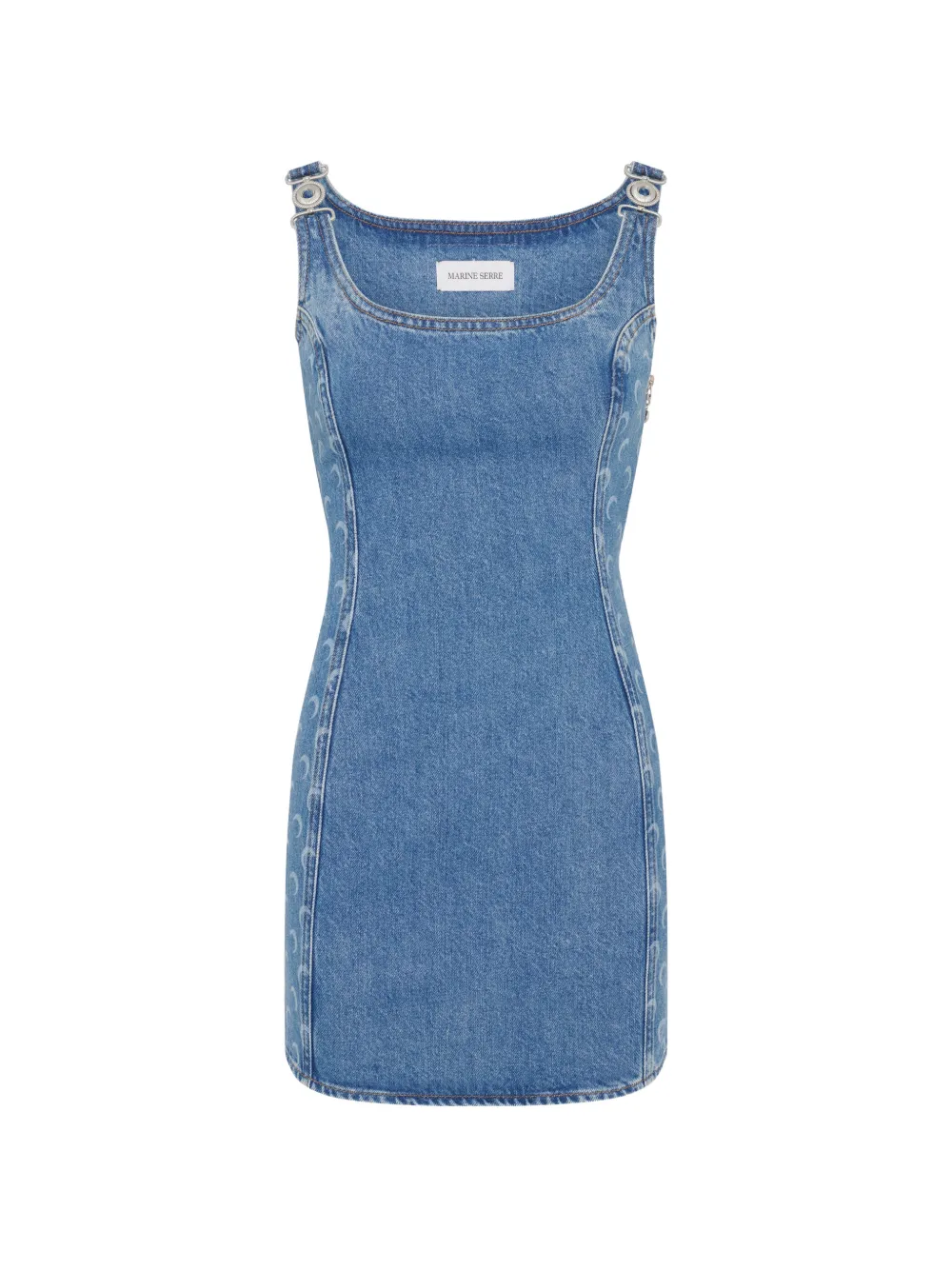 Marine Serre Ärmelloses Moon Laser Minikleid - Blau