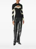 Marine Serre lace-insert top - Black