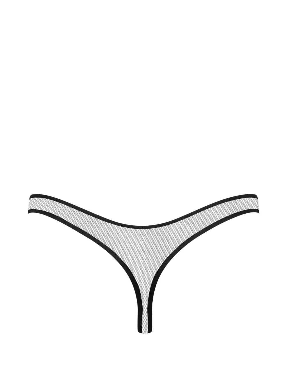 Maison Close Pure Tentation doorzichtige high waist string Zwart