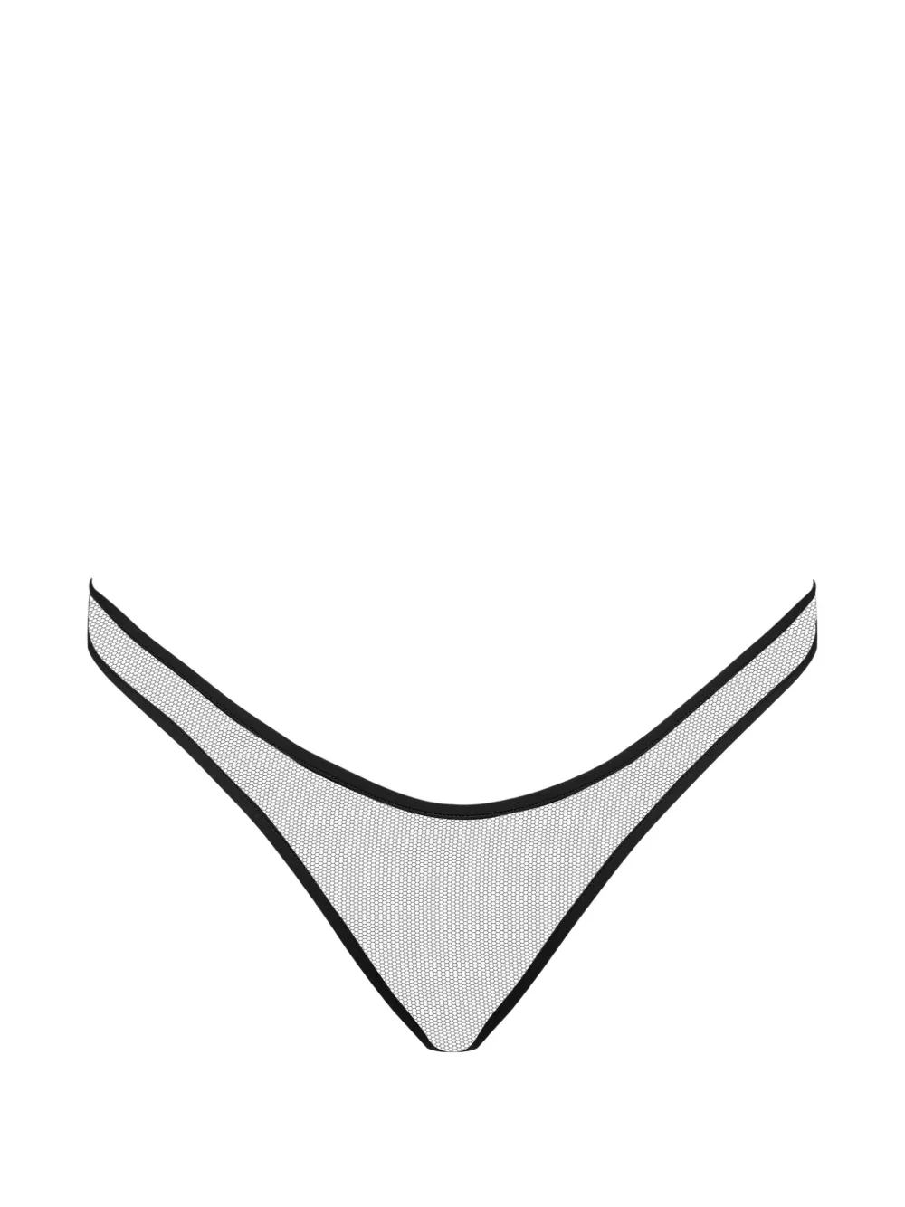 Maison Close Pure Tentation sheer high-cut thong - Nero