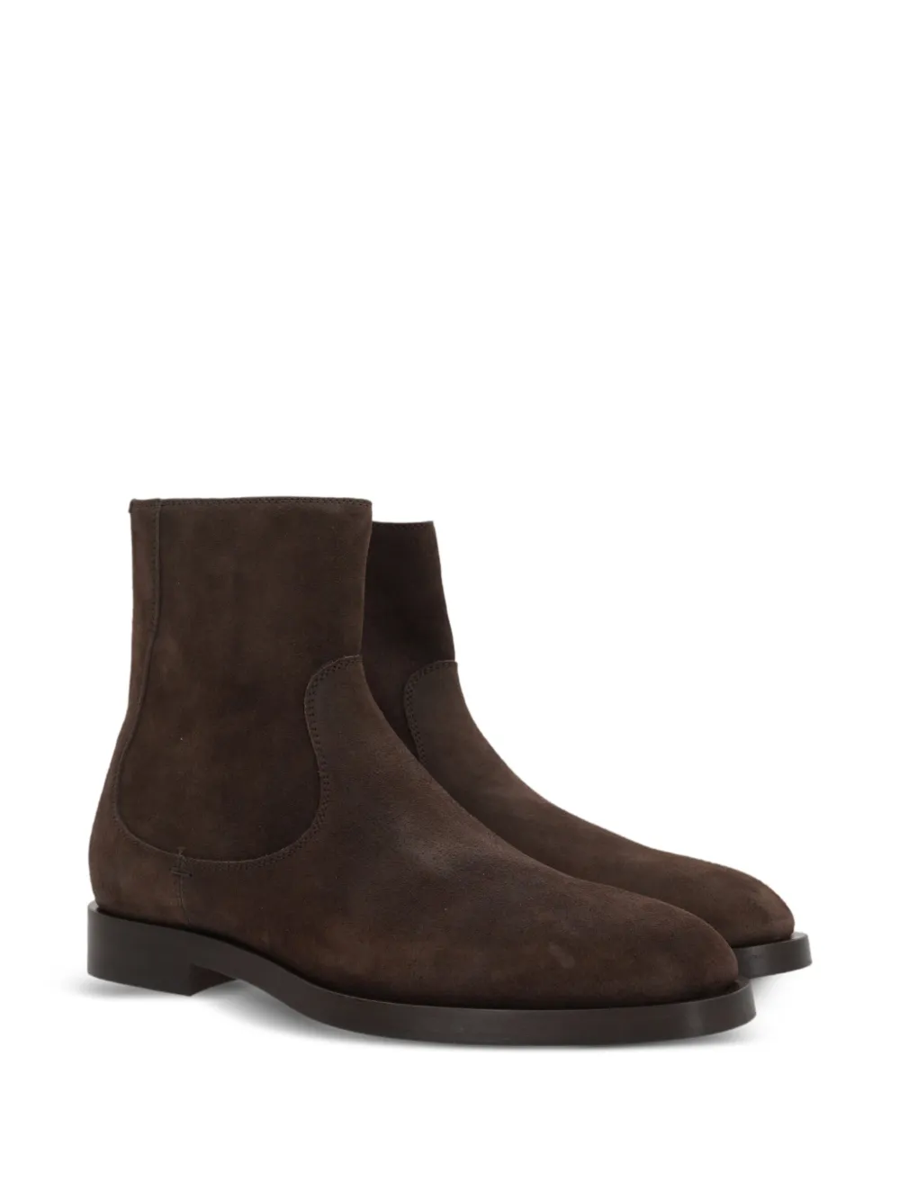 Brunello Cucinelli suede-leather ankle boots Brown