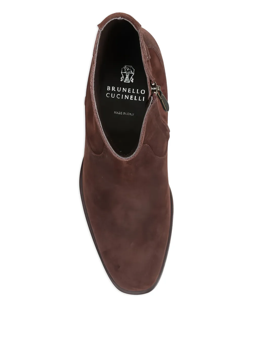 Brunello Cucinelli Leren enkellaarzen Bruin