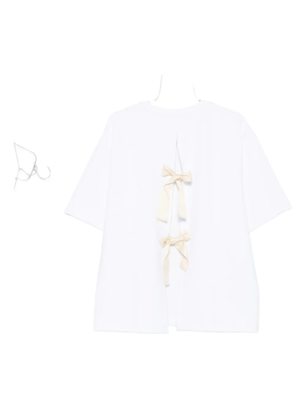 The Garment T-shirt met strikdetail Wit