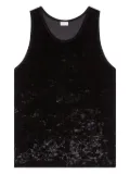 DRIES VAN NOTEN crushed velvet tank-top - Black