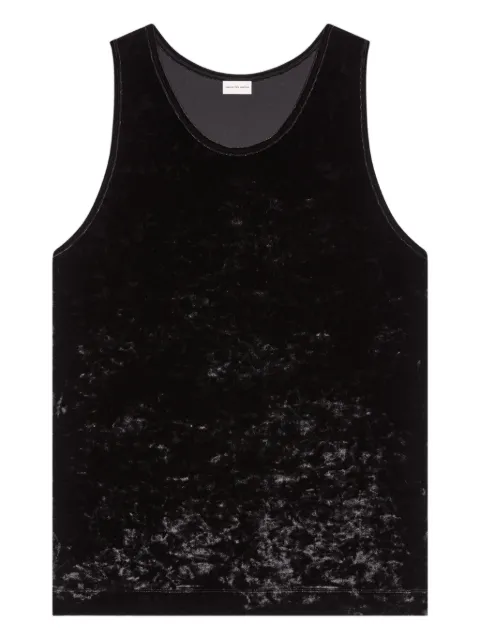 DRIES VAN NOTEN crushed velvet tank-top