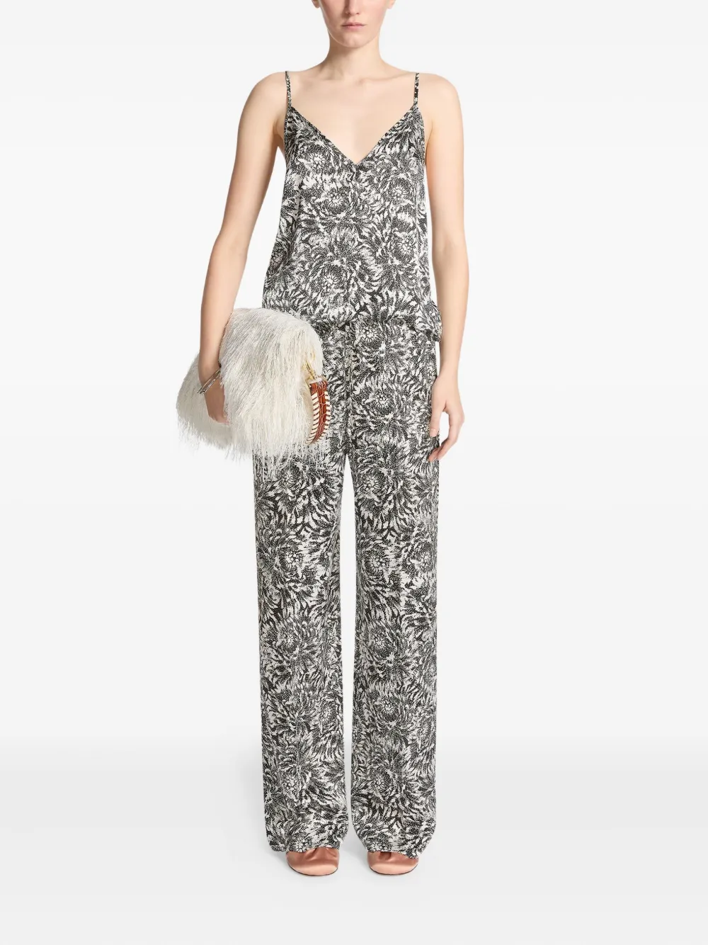 DRIES VAN NOTEN Broek met bloemenpatroon - Wit