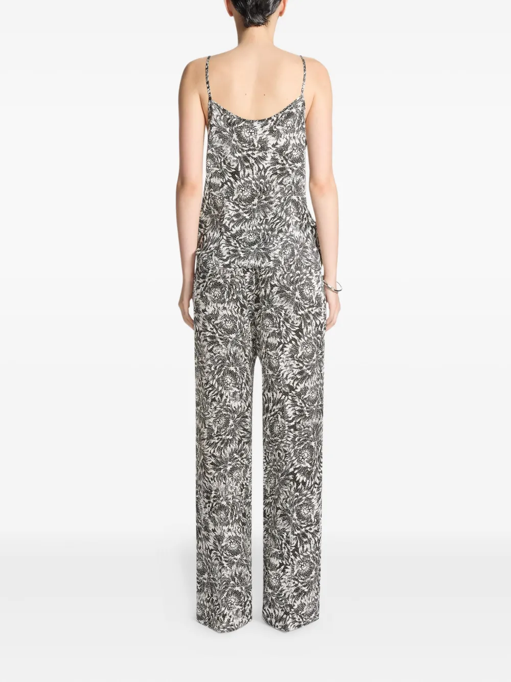 DRIES VAN NOTEN Broek met bloemenpatroon Wit