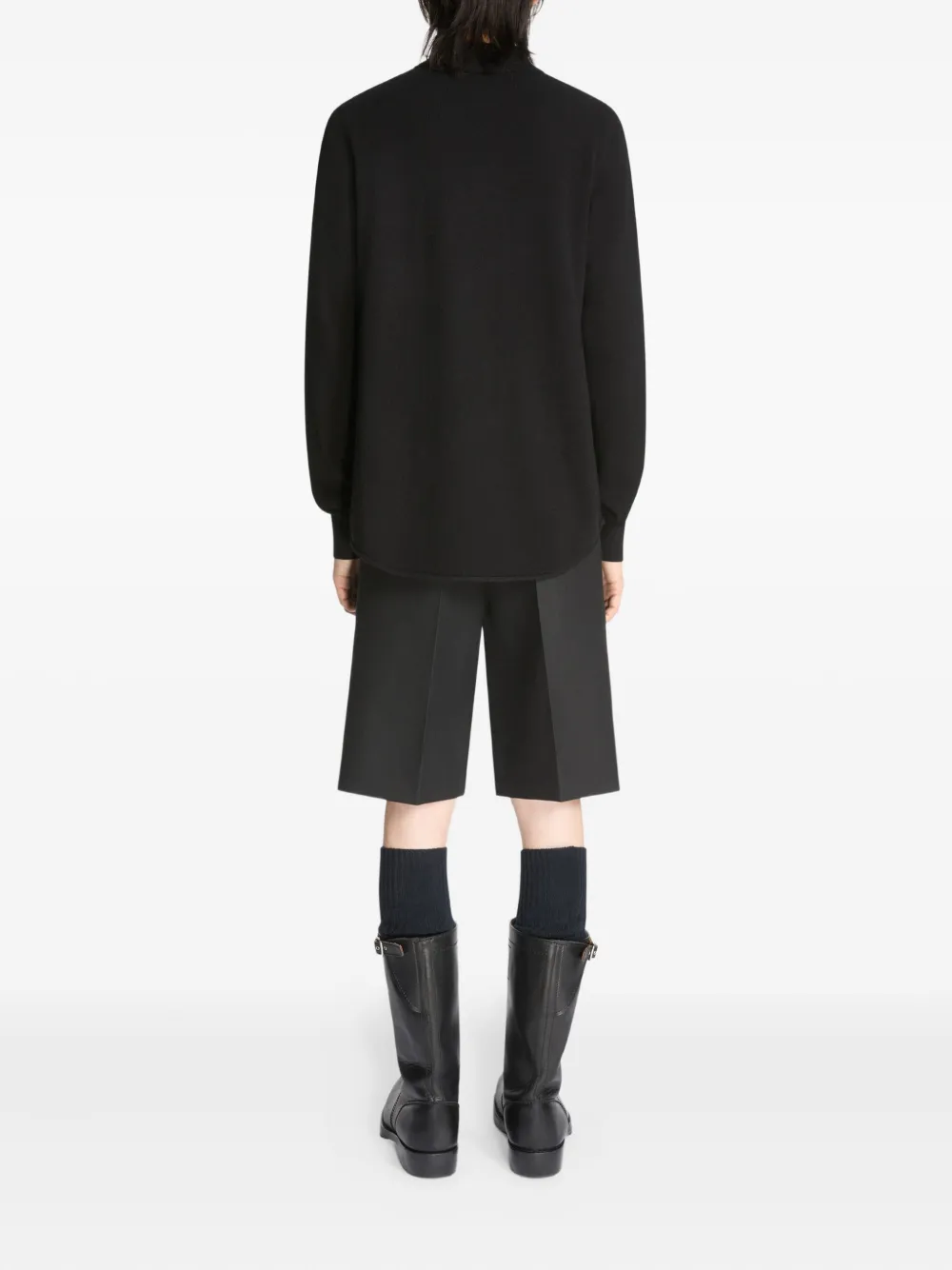 DRIES VAN NOTEN Kasjmier overhemd Zwart
