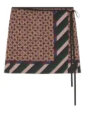 DRIES VAN NOTEN printed wrap mini skirt - Brown