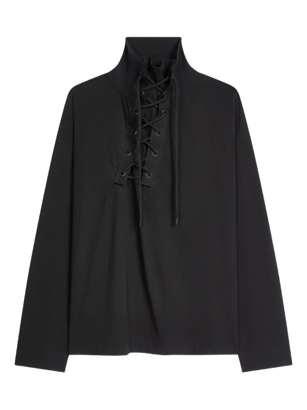 DRIES VAN NOTEN T-shirt met veters en lange mouwen Zwart