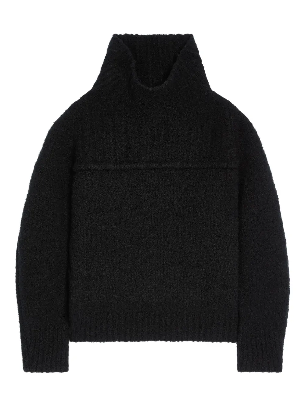 DRIES VAN NOTEN Wollen trui met hoge hals Zwart