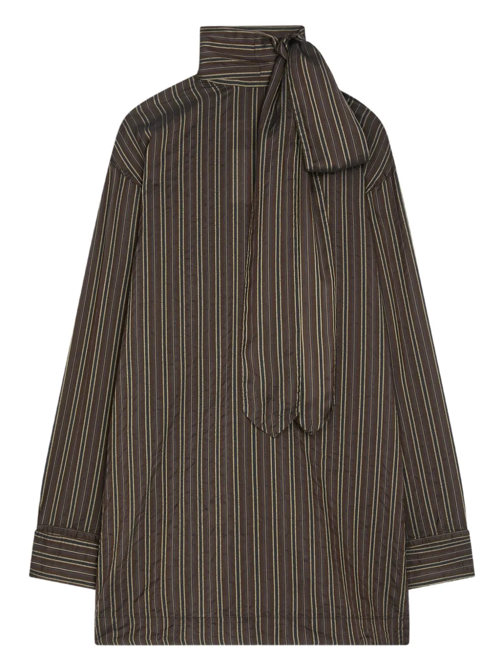 Dries Van Noten Striped Blouse In Brown