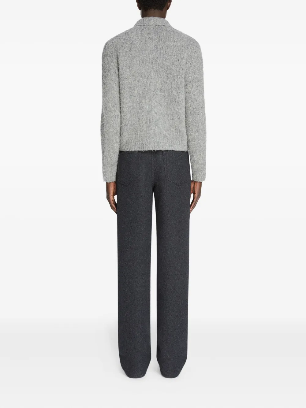 Dries Van Noten Wool-blend Cardigan In Gray