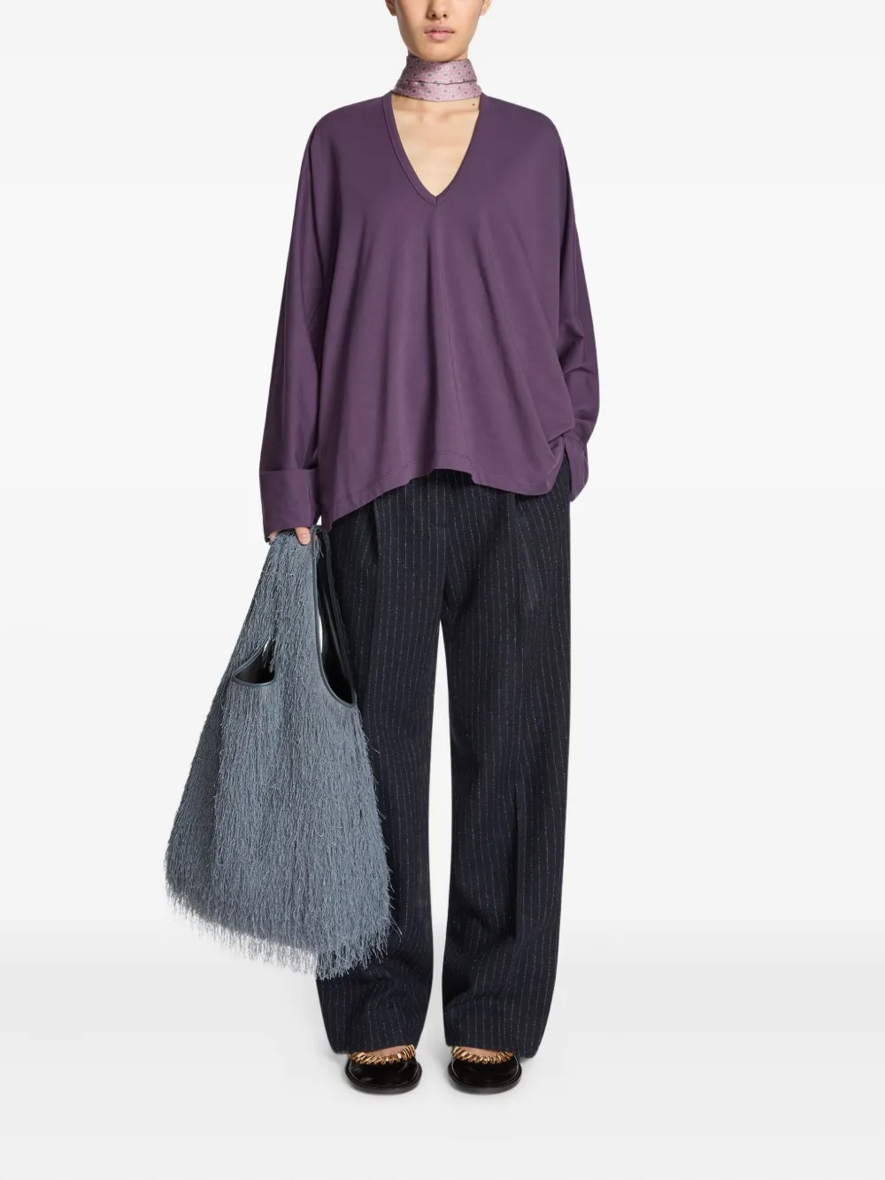 DRIES VAN NOTEN Wollen broek - Blauw