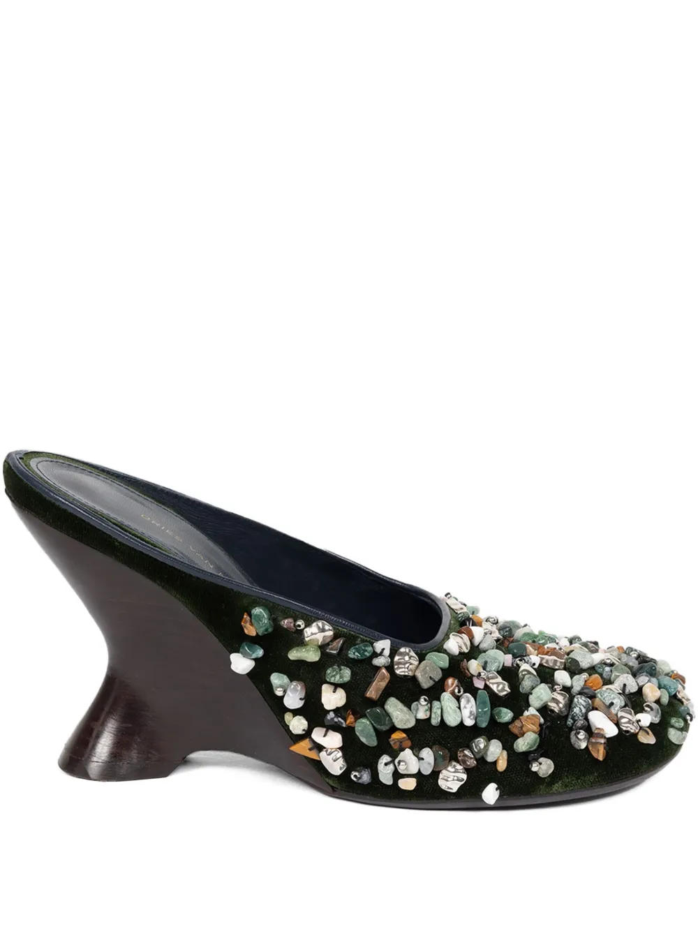 DRIES VAN NOTEN 90mm embellished mules | Black | Image 1