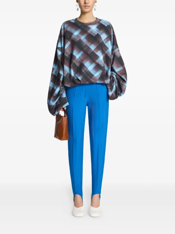 DRIES VAN NOTEN スティラップ パンツ | ブルー | FARFETCH JP