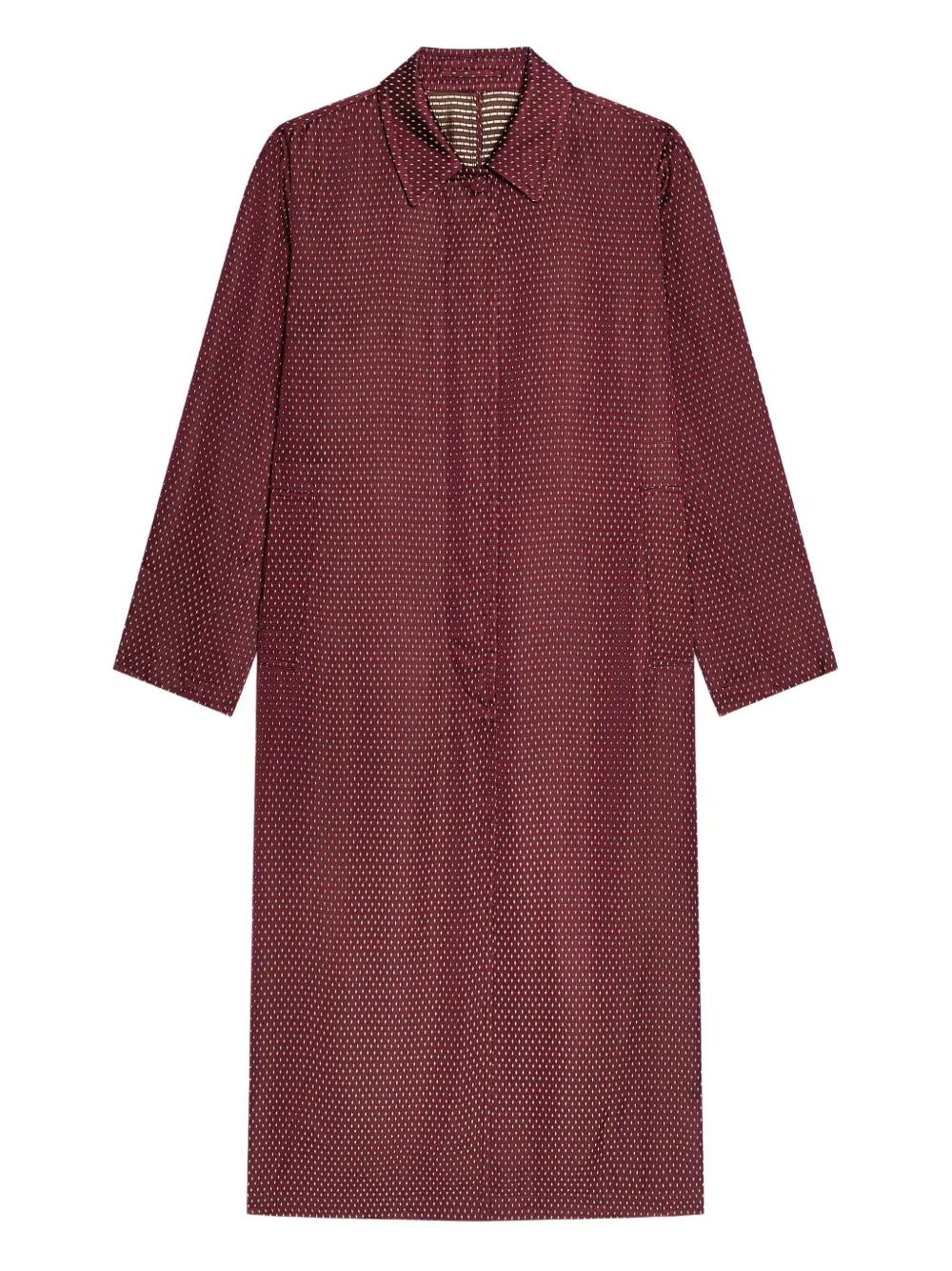 DRIES VAN NOTEN jacquard-dot coat | Red | Image 1
