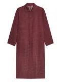 DRIES VAN NOTEN jacquard-dot coat - Red