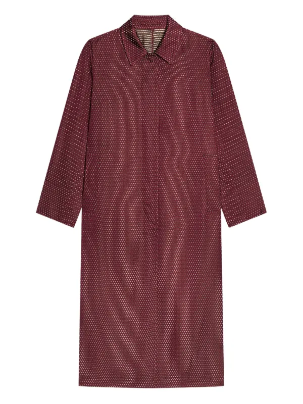 DRIES VAN NOTEN ジャカードドット コート | レッド | FARFETCH JP