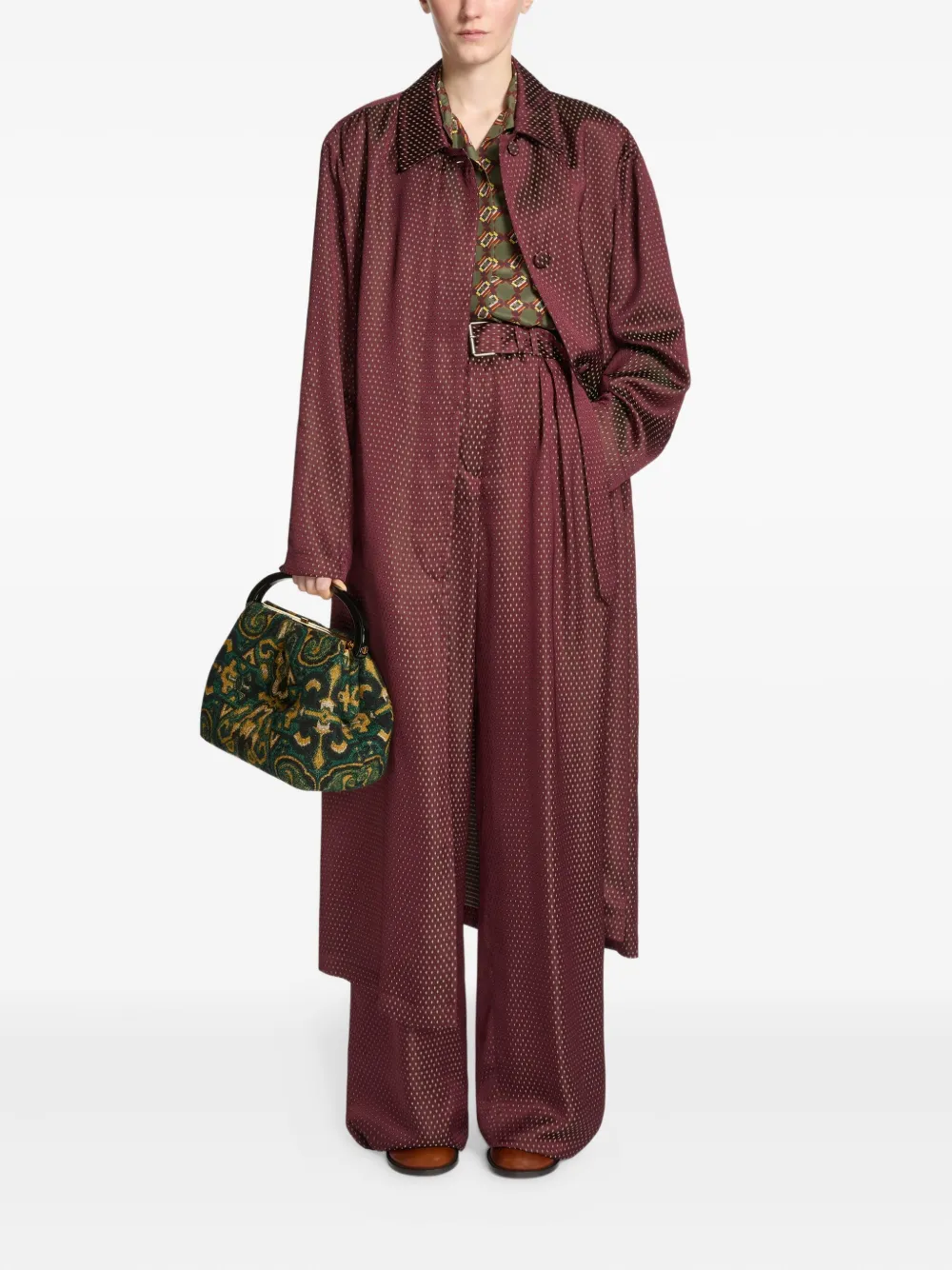 DRIES VAN NOTEN jacquard-dot coat | Single Breasted Coats | Image 2