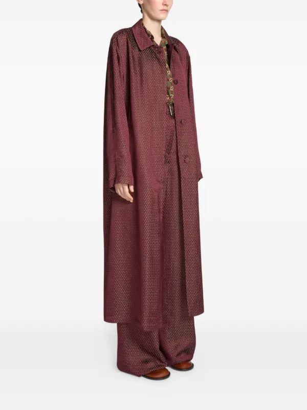 DRIES VAN NOTEN ジャカードコート DRIES VAN NOTEN ジャカードドット コート | レッド | FARFETCH JP