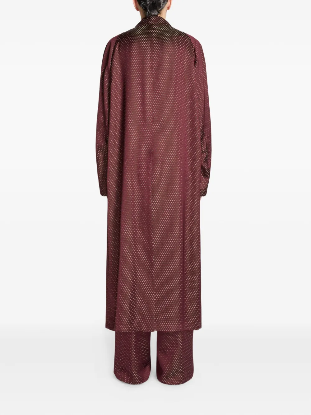 DRIES VAN NOTEN ジャカードドット コート | レッド | FARFETCH JP