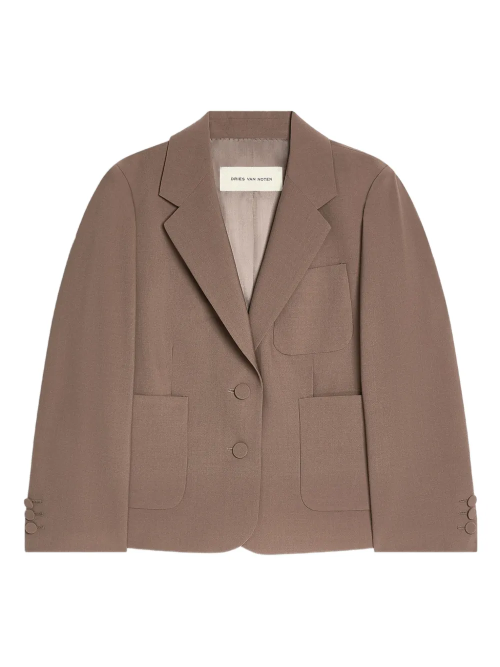 DRIES VAN NOTEN patch-pocket blazer | Brown | Image 1