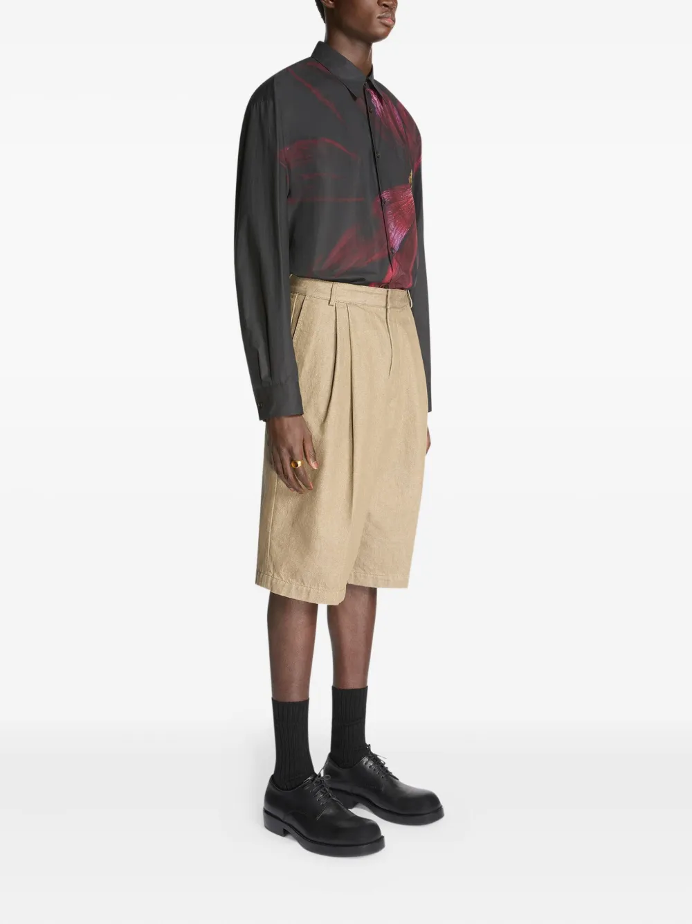 Dries Van Noten Cotton Shorts In Multi