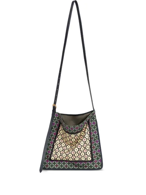 DRIES VAN NOTEN small geometric-pattern scarf bag