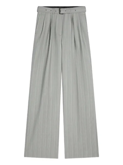 DRIES VAN NOTEN belted pinstripe trousers