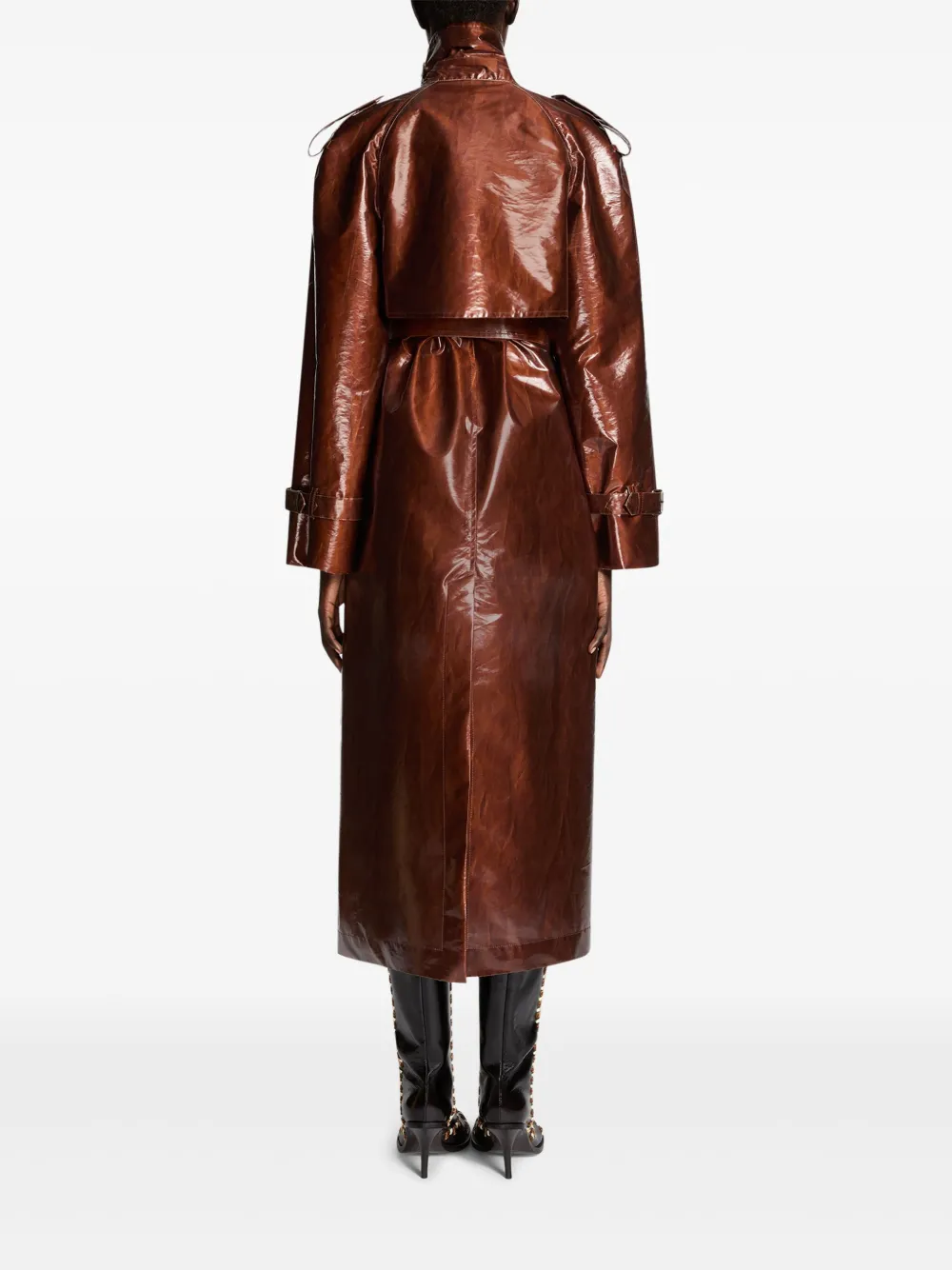 Dries Van Noten Water-repellent Trench Coat In Brown