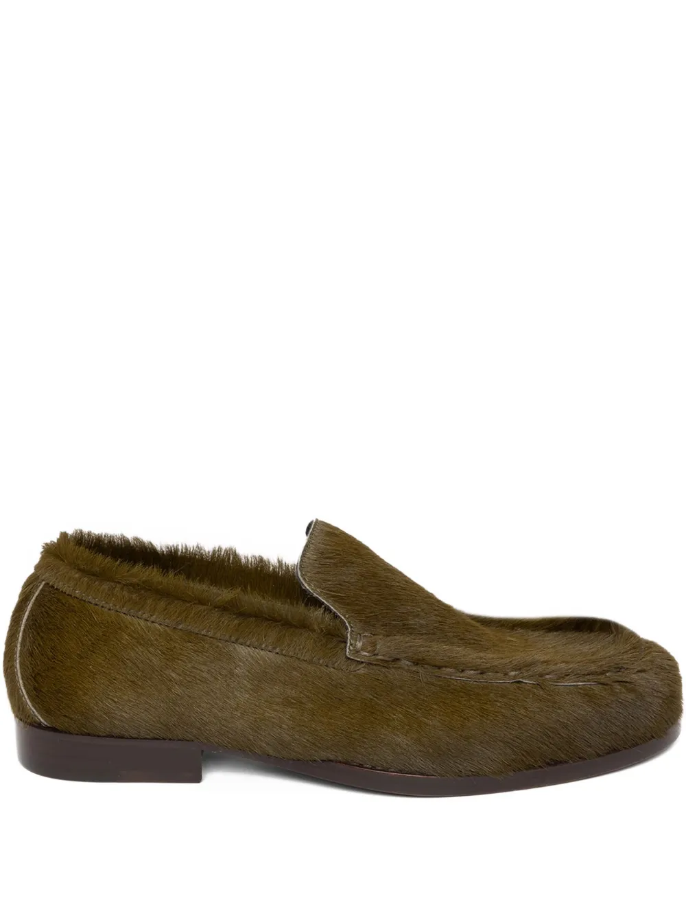 DRIES VAN NOTEN leather loafers Green