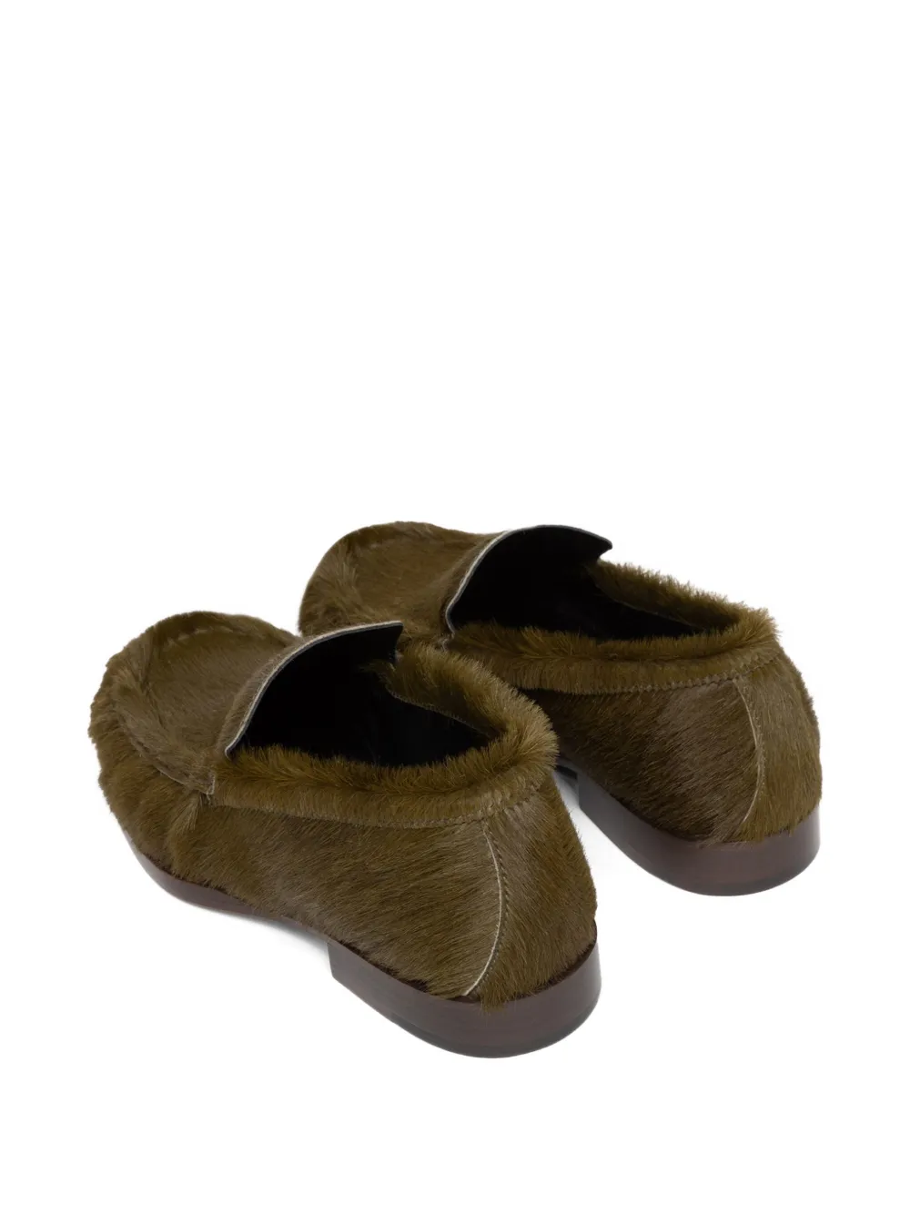 DRIES VAN NOTEN leather loafers Green