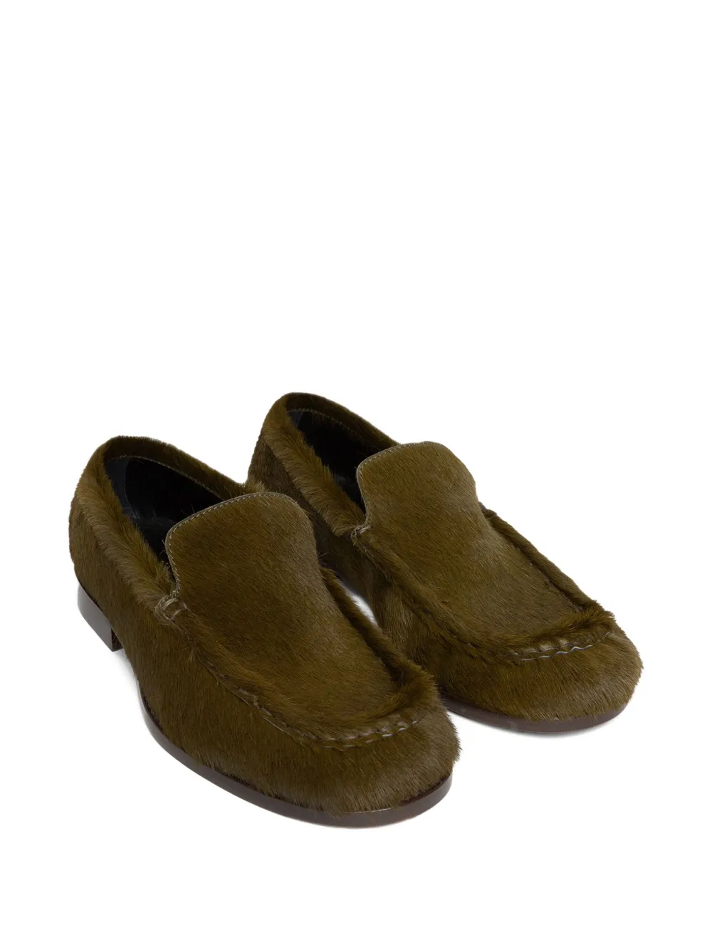 DRIES VAN NOTEN leather loafers Green