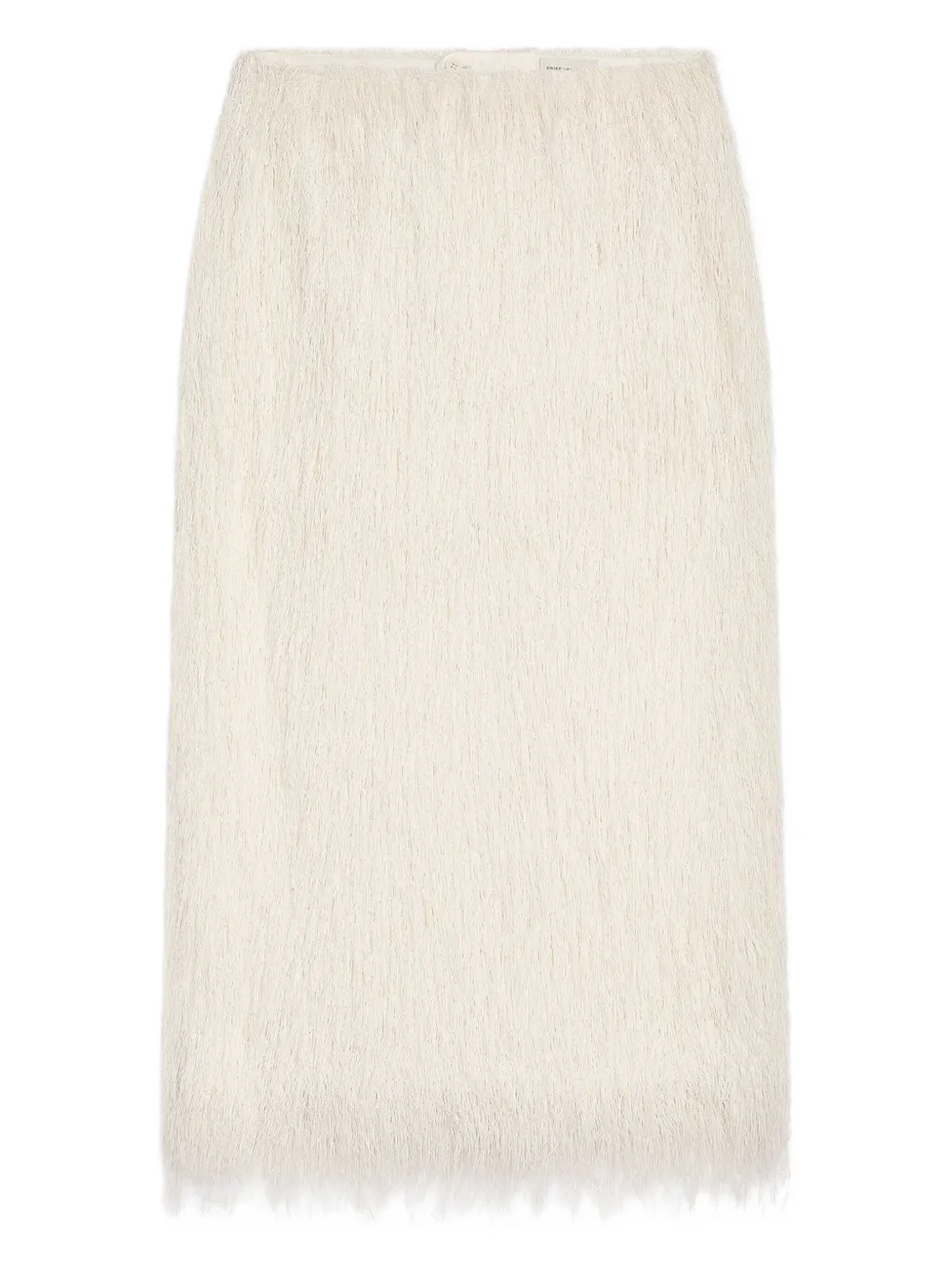 DRIES VAN NOTEN Rok met franjes Wit