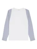 DRIES VAN NOTEN contrast-sleeves cotton T-shirt - White