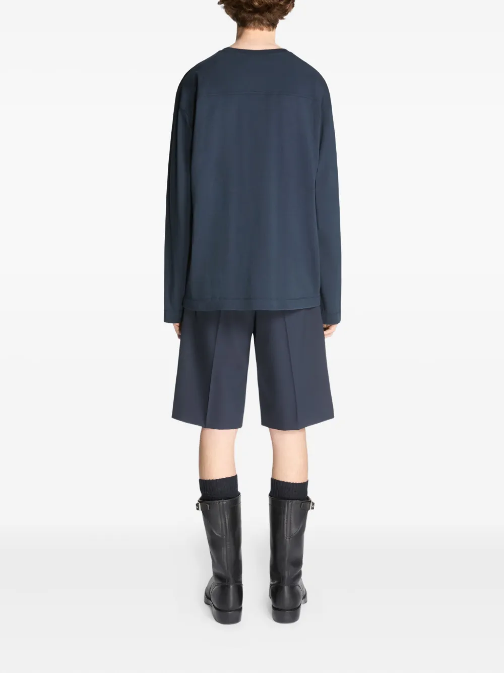 DRIES VAN NOTEN T-shirt met lange mouwen en zak Blauw