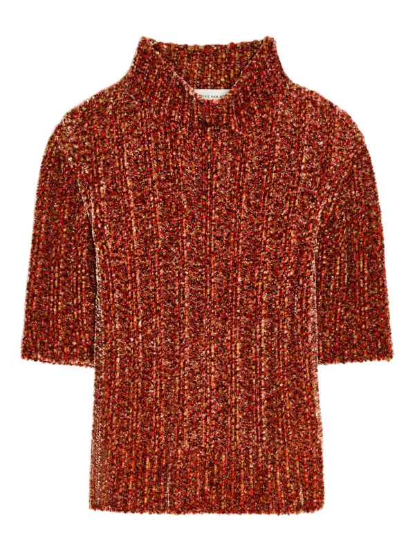 DRIES VAN NOTEN ショートスリーブ リブセーター | レッド