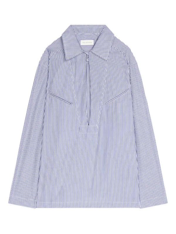 DRIES VAN NOTEN ライカ期 ストライプシャツ DRIES VAN NOTEN ストライプ シャツ | ブルー | FARFETCH JP