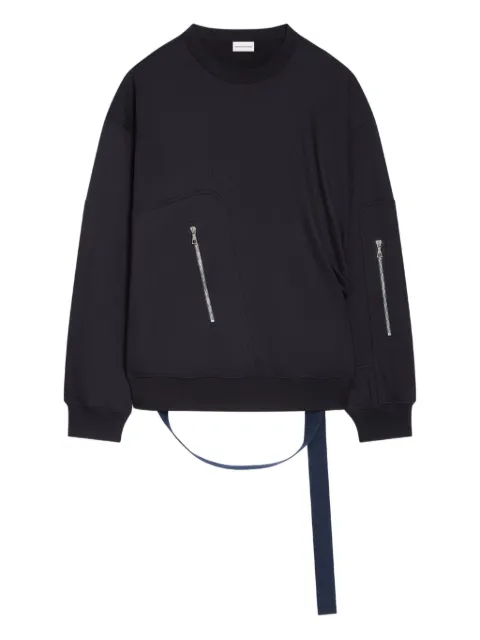 DRIES VAN NOTEN zip-pocket strap sweatshirt