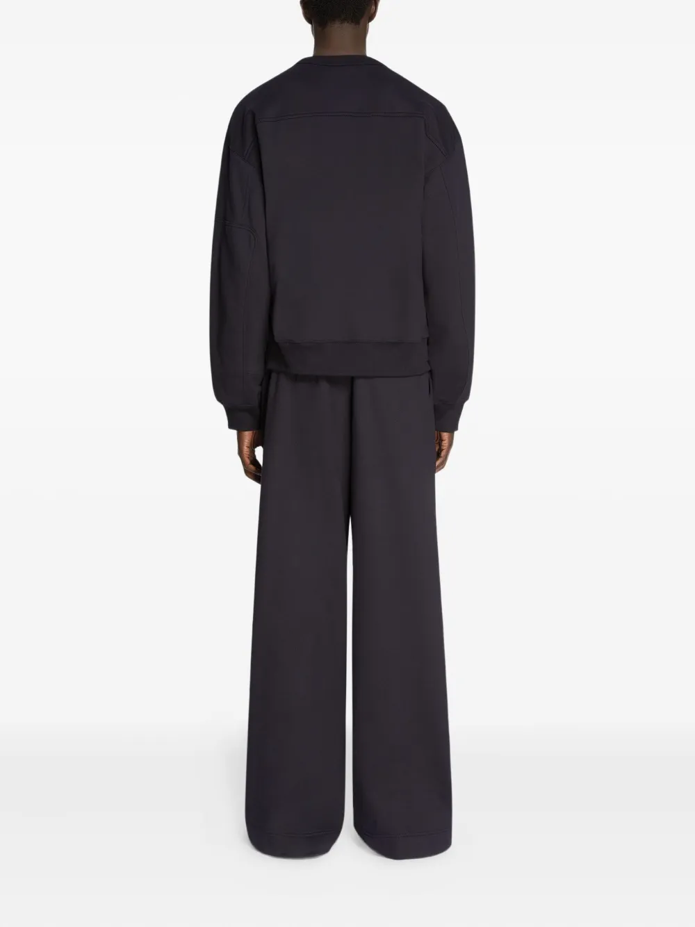 DRIES VAN NOTEN Sweater met ritszak en band Zwart