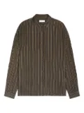 DRIES VAN NOTEN striped cocoon shirt - Brown