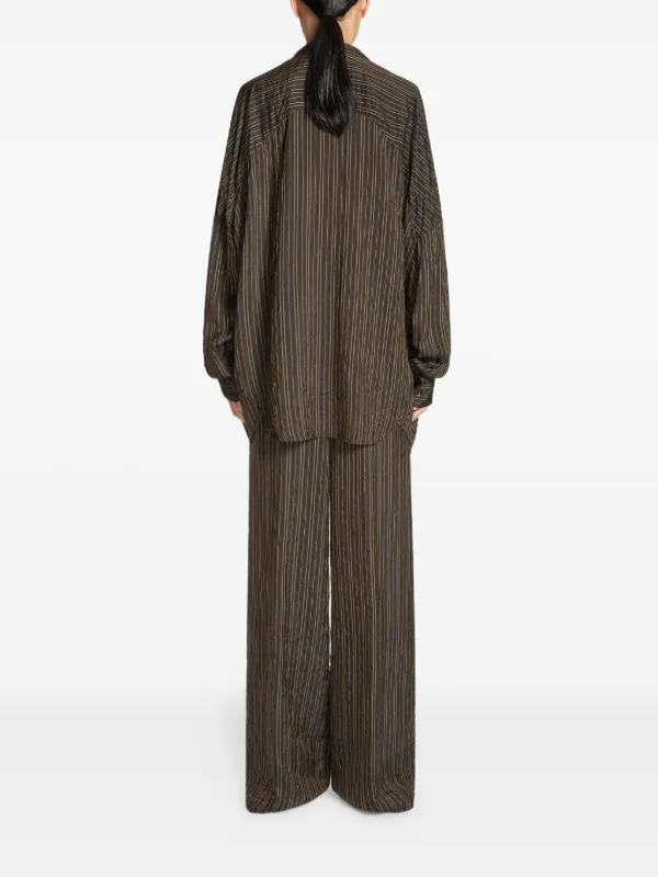 DRIES VAN NOTEN ストライプ シャツ | ブラウン | FARFETCH JP