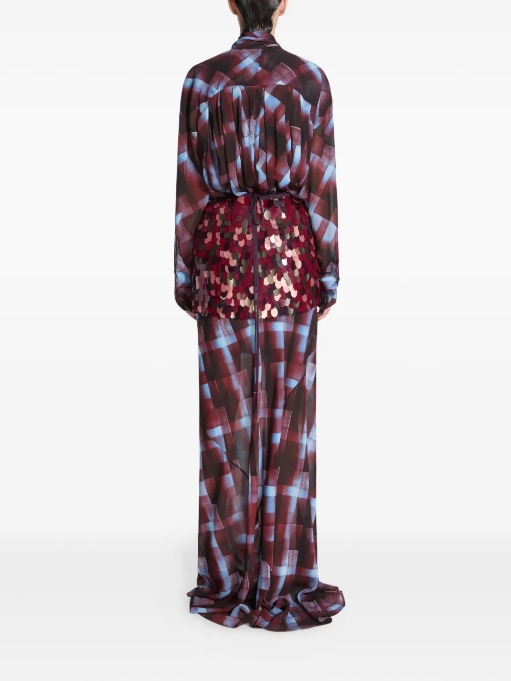 DRIES VAN NOTEN Wikkelrok verfraaid met pailletten Rood