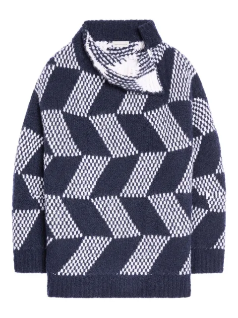 DRIES VAN NOTEN geometric-pattern sweater