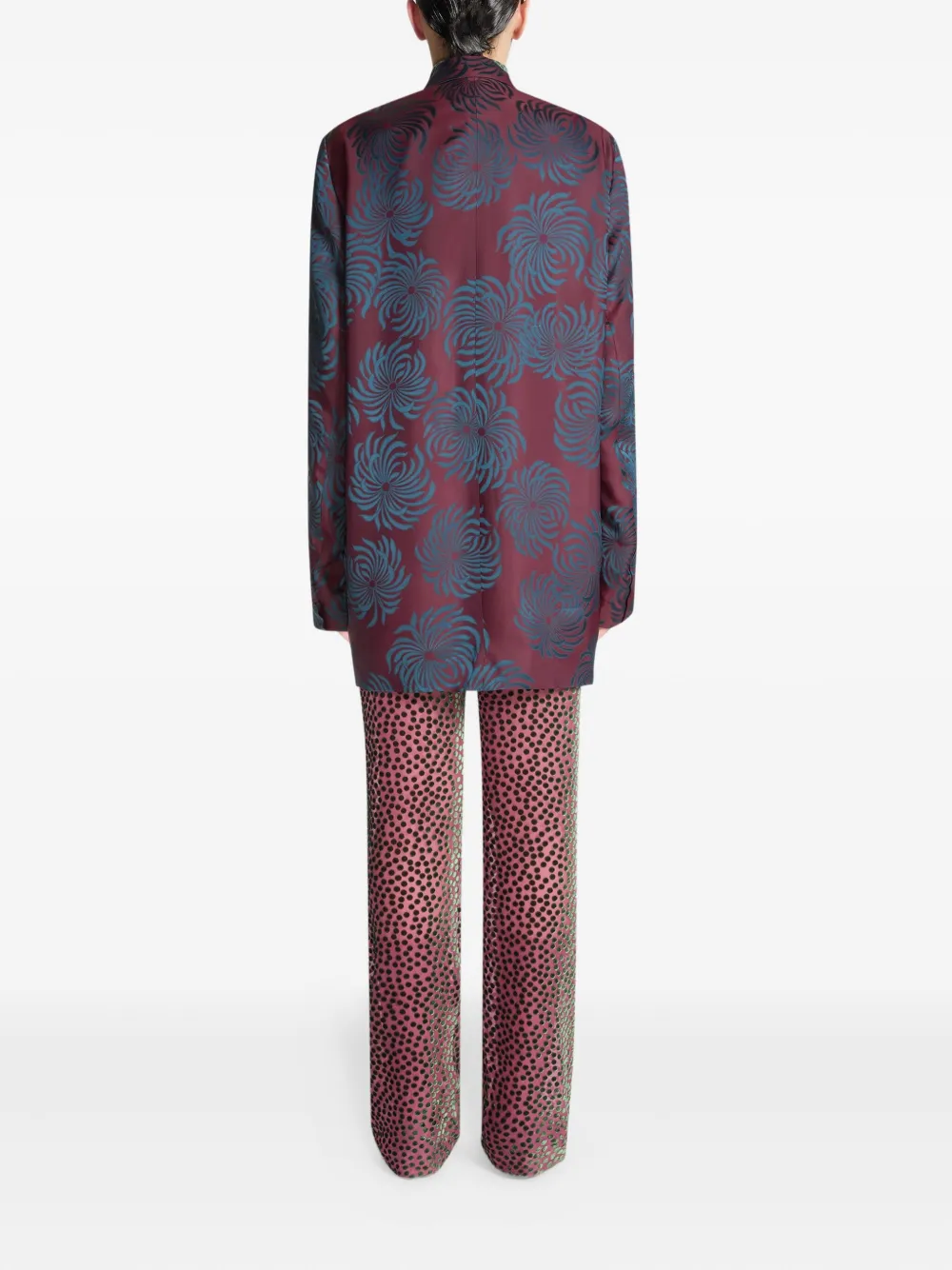 Dries Van Noten Floral Double-breasted Blazer In Multi