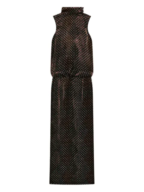 DRIES VAN NOTEN printed high-neck dress