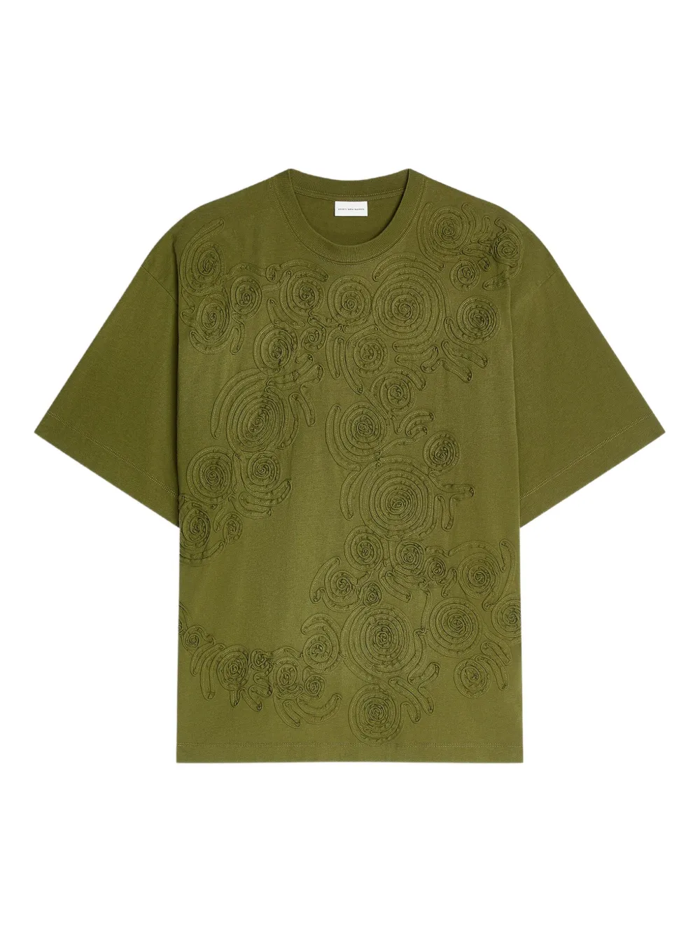 DRIES VAN NOTEN embroidered floral T-shirt | Green | Image 1