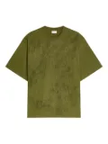 DRIES VAN NOTEN embroidered floral T-shirt - Green